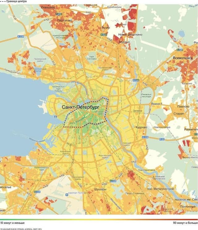Mapa de carreteras de San Petersburgo