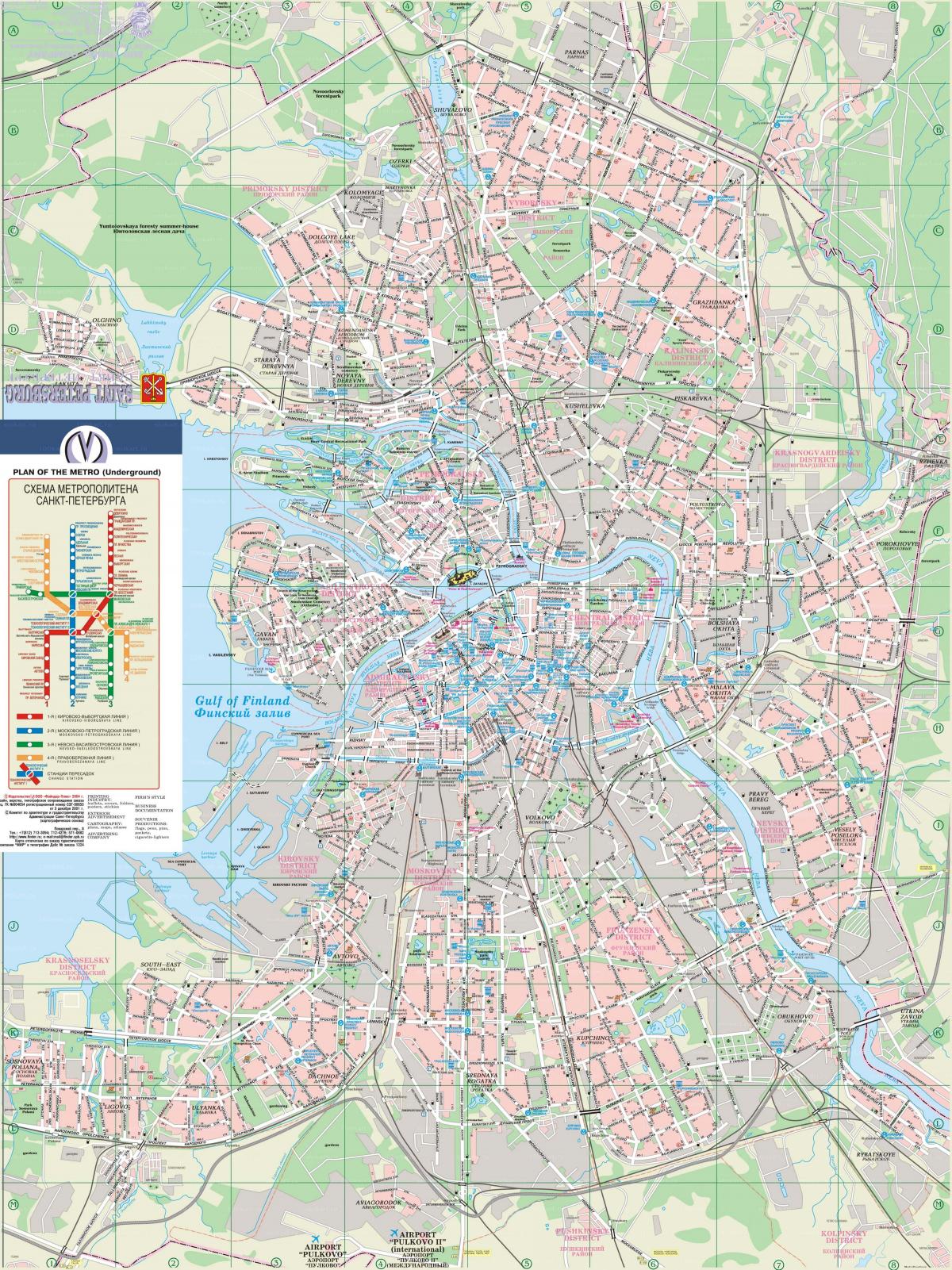 Mapa de la ciudad de San Petersburgo